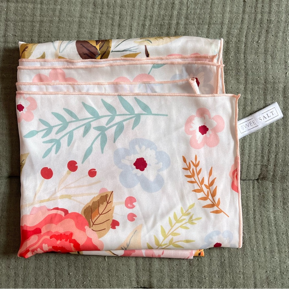 Floral Print Satin Scarf